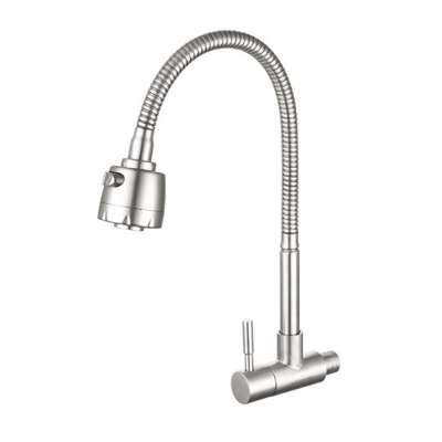 SS6310-A Tengbo wall mounted ss304 single cold flexible kitchen sink faucet